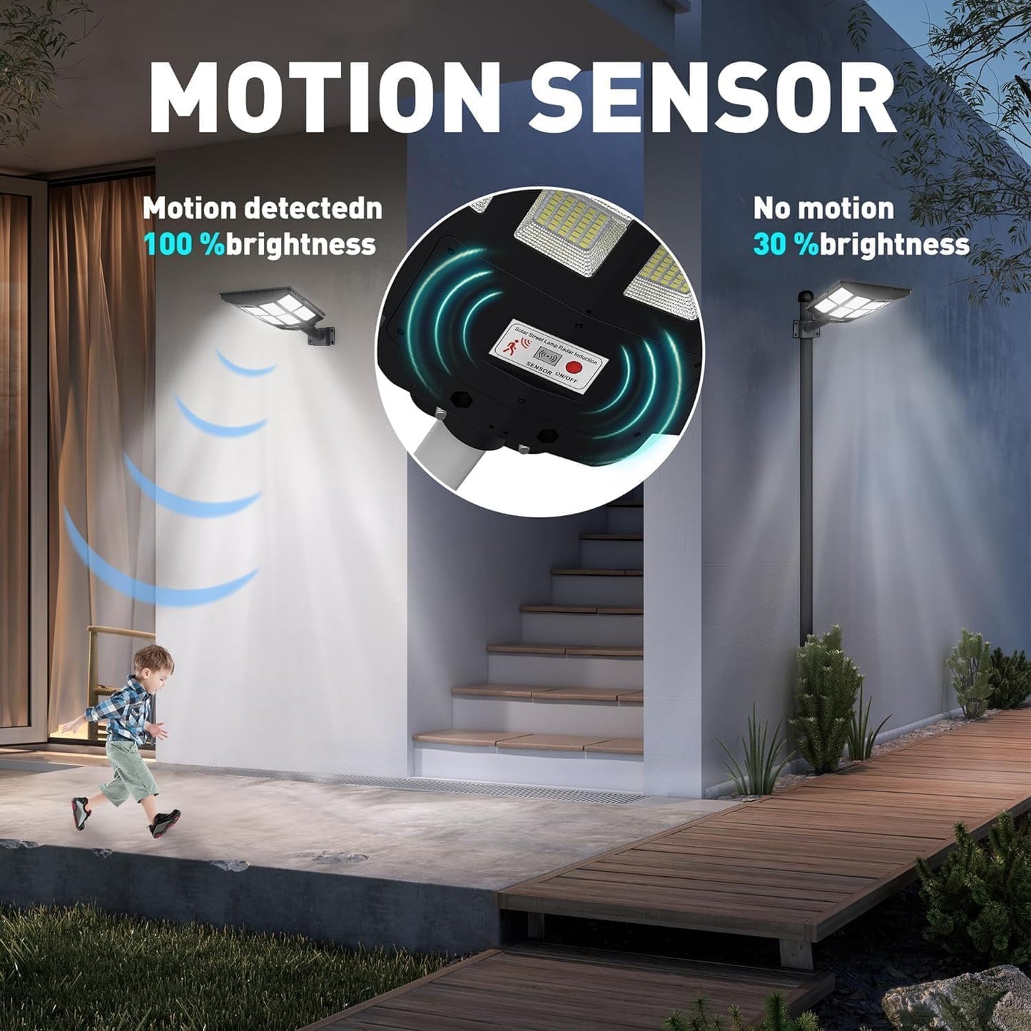Lámpara Solar LED 4000W | Iluminación Exterior Ultra Potente con Control Remoto