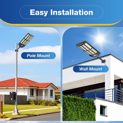 Lámpara Solar LED 4000W | Iluminación Exterior Ultra Potente con Control Remoto