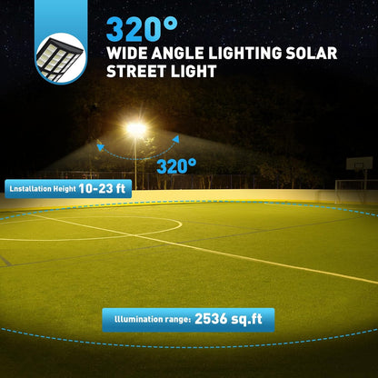 Lámpara Solar LED 4000W | Iluminación Exterior Ultra Potente con Control Remoto