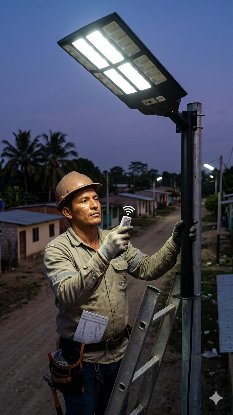 Lámpara Solar LED 4000W | Iluminación Exterior Ultra Potente con Control Remoto