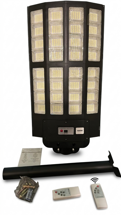 Lámpara Solar LED 4000W | Iluminación Exterior Ultra Potente con Control Remoto